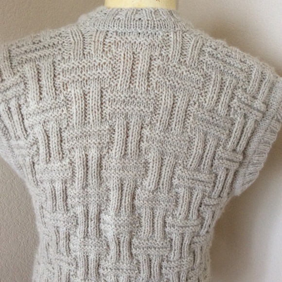 Hand made knit vest mens vest hand knit vest - Picture 2 of 7